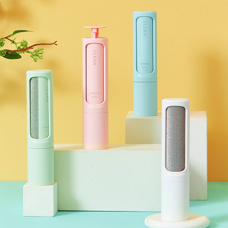 2-1 Reusable Pet Hair Remover Brush Lint Roller Portable Effective Self Cleaning Tool for Cat Dog Fur Hair Dust Removal Brush - ChatZen