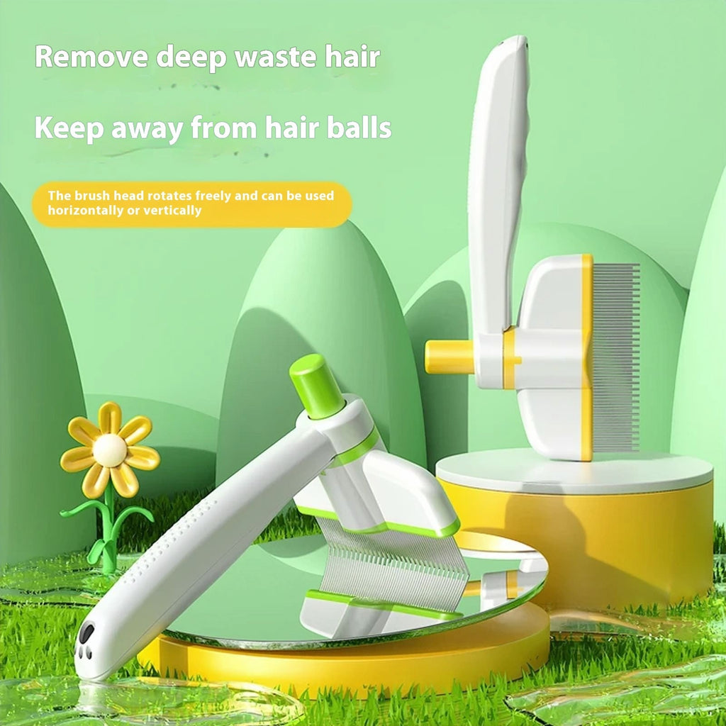 Cat Comb Tie Removal Floating Hair Magic Long Hair Pet Self-Cleaning Row Dog Cat Comb Grooming Supplies Flea Removal Brush Pets Products - ChatZen