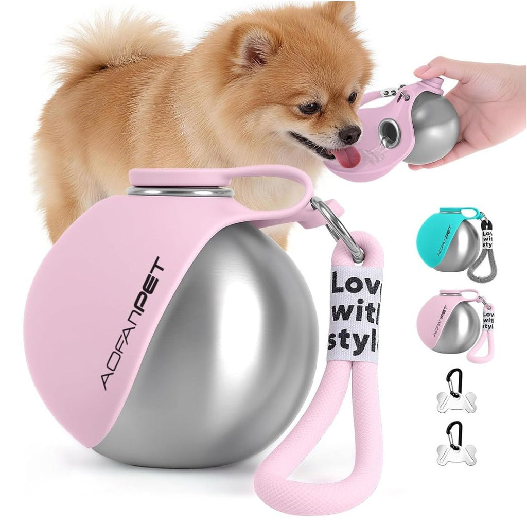 Creative Portable Outdoor Pet Stainless Steel Water Cup Small Dog Water Bottle Convenient Dog Drink Dispenser Puppy Travel Portable Water Bowl Pet Products - ChatZen