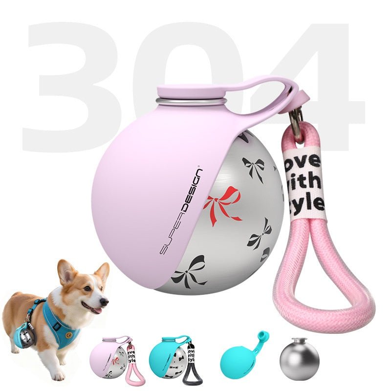 Creative Portable Outdoor Pet Stainless Steel Water Cup Small Dog Water Bottle Convenient Dog Drink Dispenser Puppy Travel Portable Water Bowl Pet Products - ChatZen