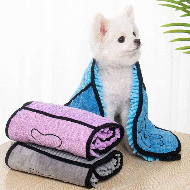 Dogs Cats Towels Super Absorbent Dog Bathrobe Microfiber Bath Towels Quick-Drying Cat Bath Towel For Pets Towel Dog Towels Pet Products - ChatZen