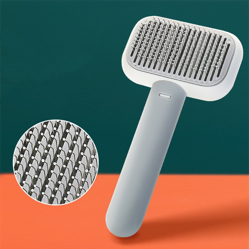 New Pet Cat Dog Hair Brush Hair Massage Comb Open-Knot Brush Grooming Cleaning Tool Stainless Steel Comb - ChatZen