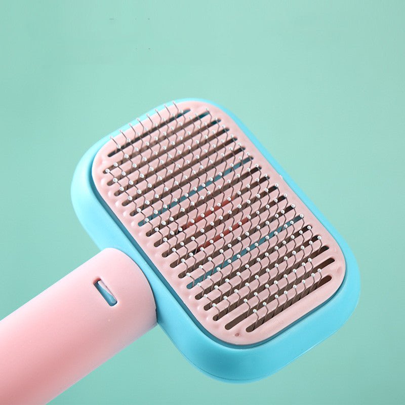 New Pet Cat Dog Hair Brush Hair Massage Comb Open-Knot Brush Grooming Cleaning Tool Stainless Steel Comb - ChatZen