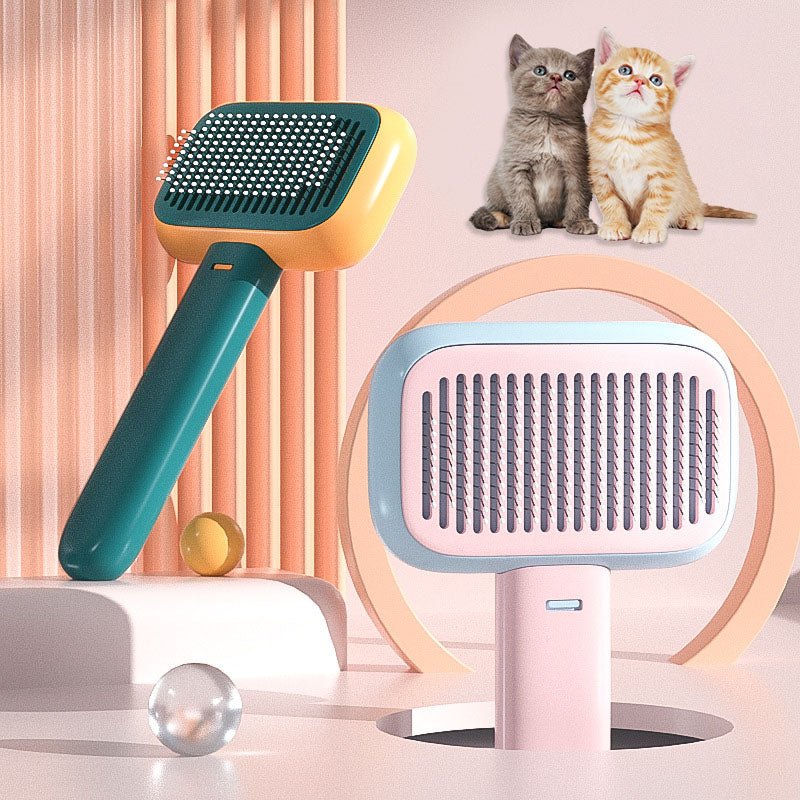 New Pet Cat Dog Hair Brush Hair Massage Comb Open-Knot Brush Grooming Cleaning Tool Stainless Steel Comb - ChatZen