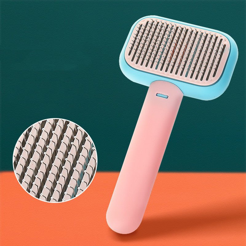 New Pet Cat Dog Hair Brush Hair Massage Comb Open-Knot Brush Grooming Cleaning Tool Stainless Steel Comb - ChatZen