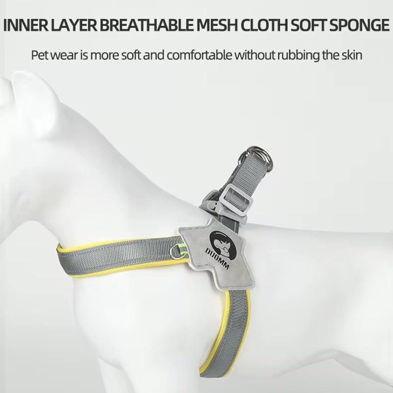 Pet Dog Cat Harness, Pet Harness With LeashSet, Adjustable Puppy Harness ComfortableReflective Easy Control Dog With Leather Leash,.No-Pull No Choke Pet Harness For TrainingWalking - ChatZen