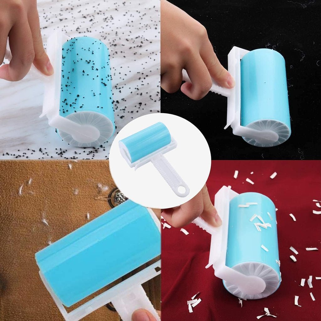 Rouleau adhésif lavable et réutilisable pour enlever les poils d'animaux (chiens et chats) avec couvercle, idéal pour les vêtements. - ChatZen